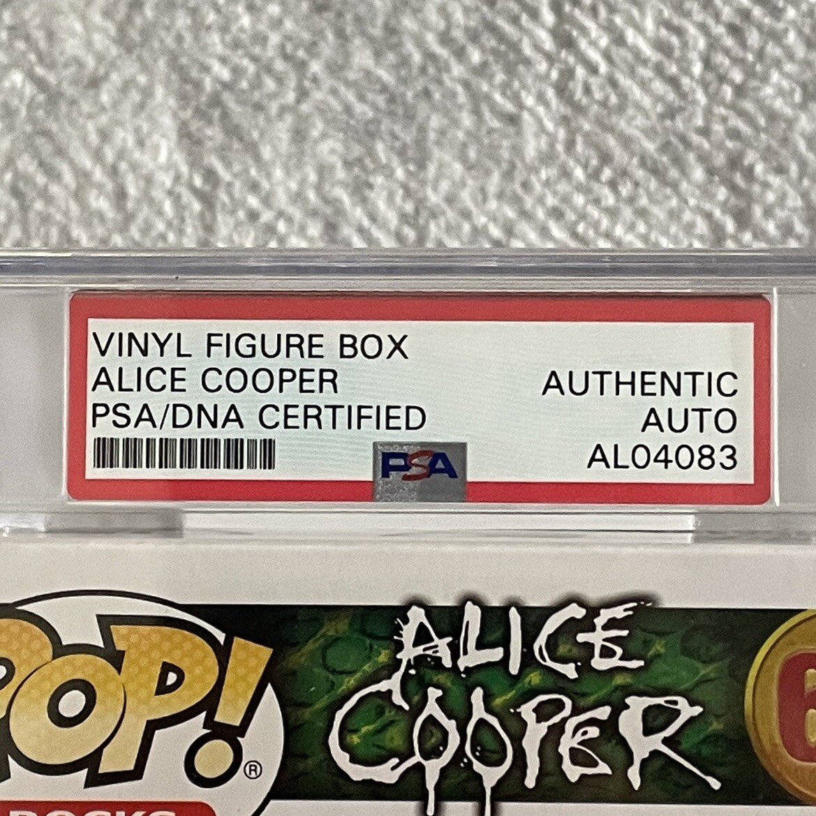 Alice Cooper Signed Funko Pop! #68 PSA/DNA COA Autographed School’s Out Insc.