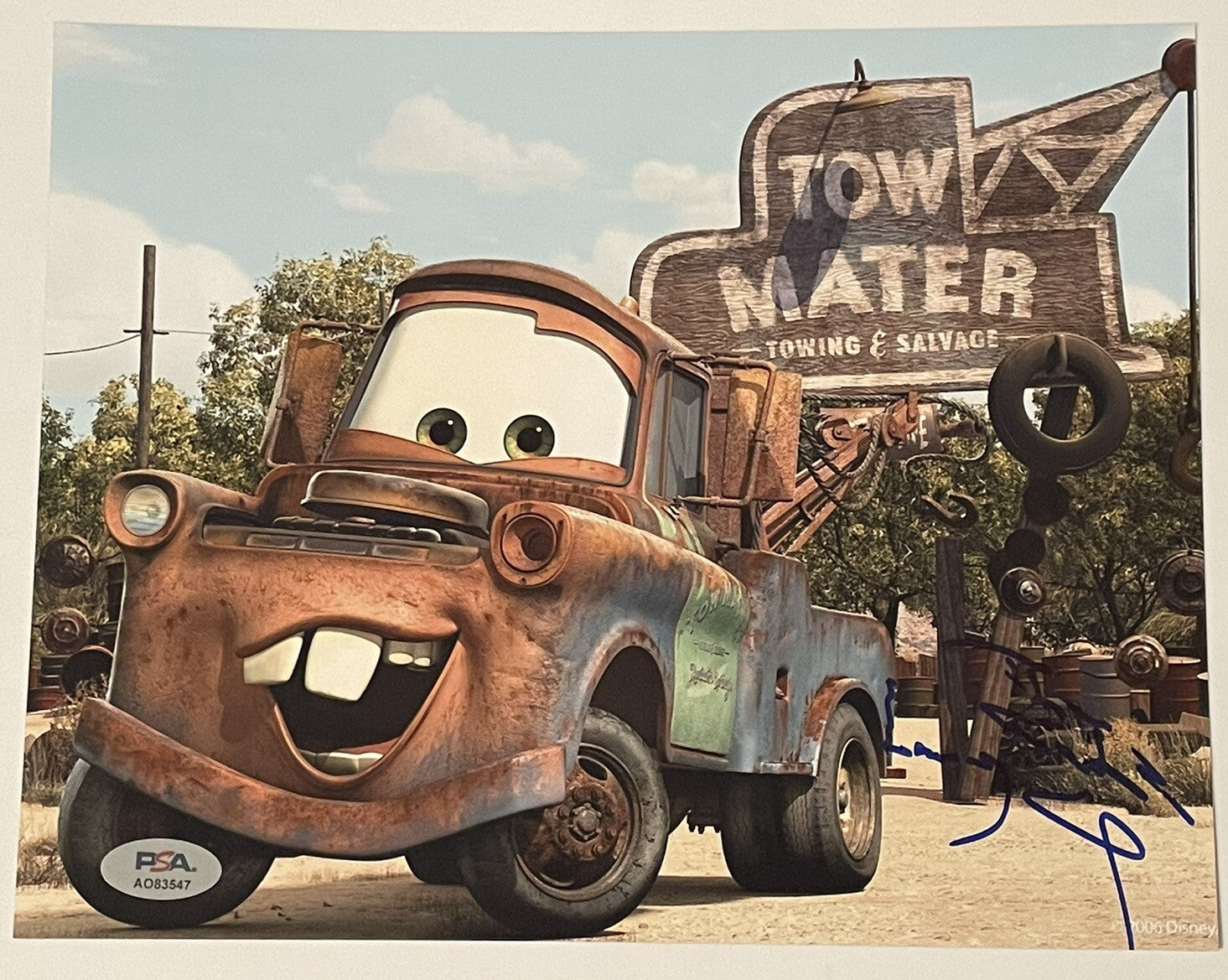 Larry The Cable Guy Signed 8x10 Photo PSA/DNA COA Autographed Tow Mater Cars