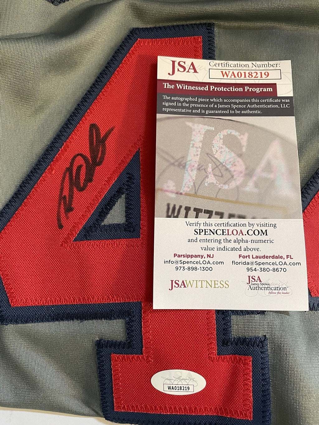 Roy Oswalt Signed Team USA Custom Jersey JSA COA Autographed