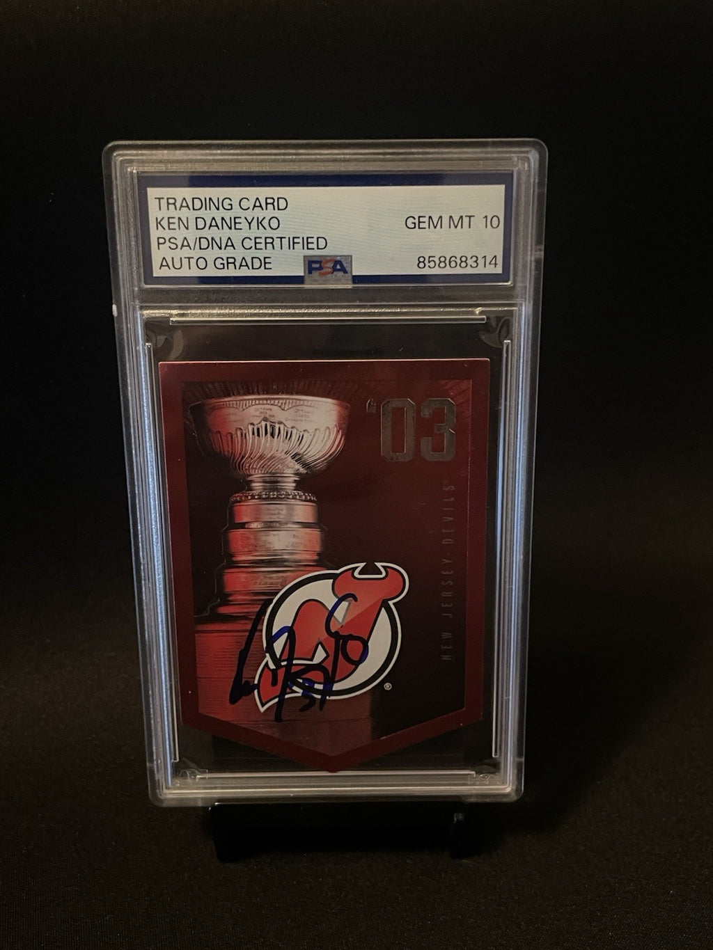 Ken Daneyko Signed 2012 Panini Molson Stanley Cup ‘03 PSA Auto 10 Autographed
