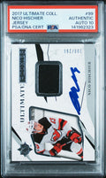 Nico Hischier Signed 2017 Ultimate Collection Jersey PSA/DNA Auto 10 #99 /299