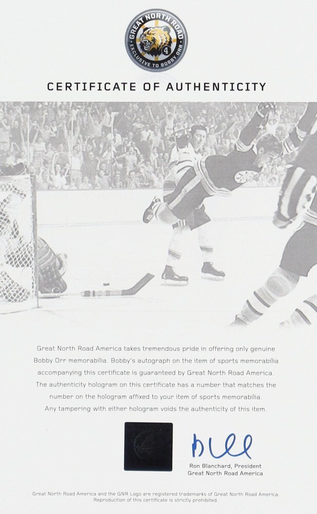 Bobby Orr Signed 11x14 Photo Great North Road COA Autographed Boston Bruins