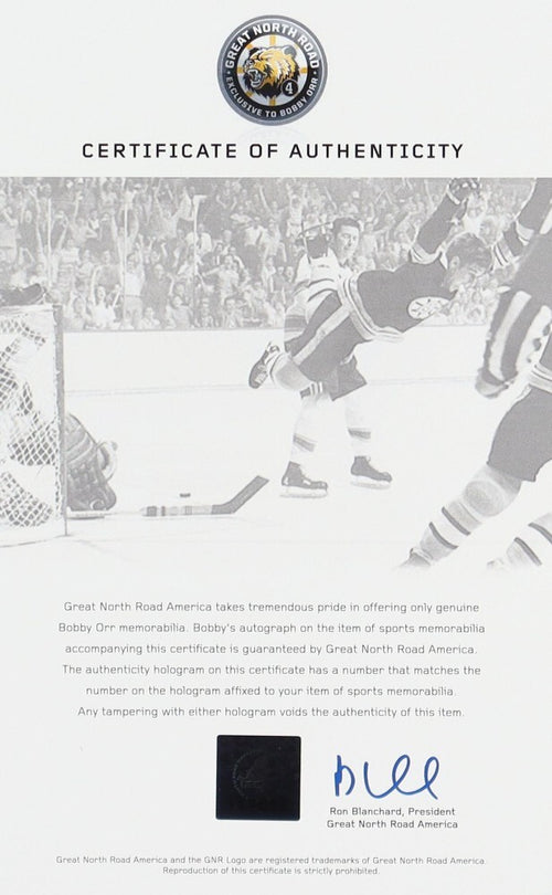 Bobby Orr Signed 11x14 Photo Great North Road COA Autographed Boston Bruins