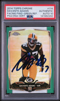 Davante Adams Signed 2014 Topps Chrome Green Refractor PSA Auto 10 #114 Rookie