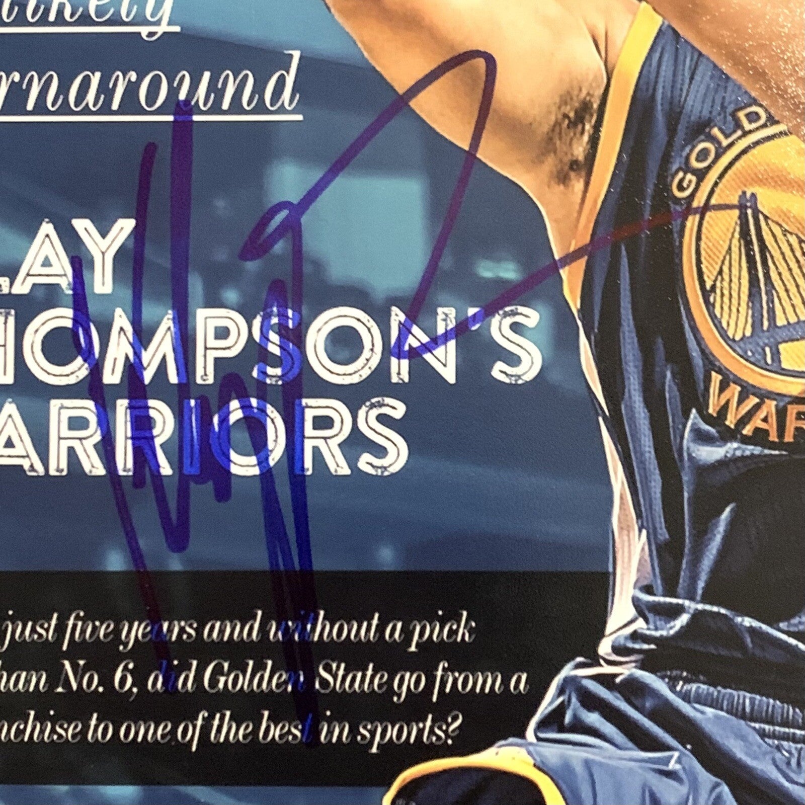 Klay Thompson Signed 8x10 SI Cover Photo PSA/DNA Autographed GS Warriors Champ
