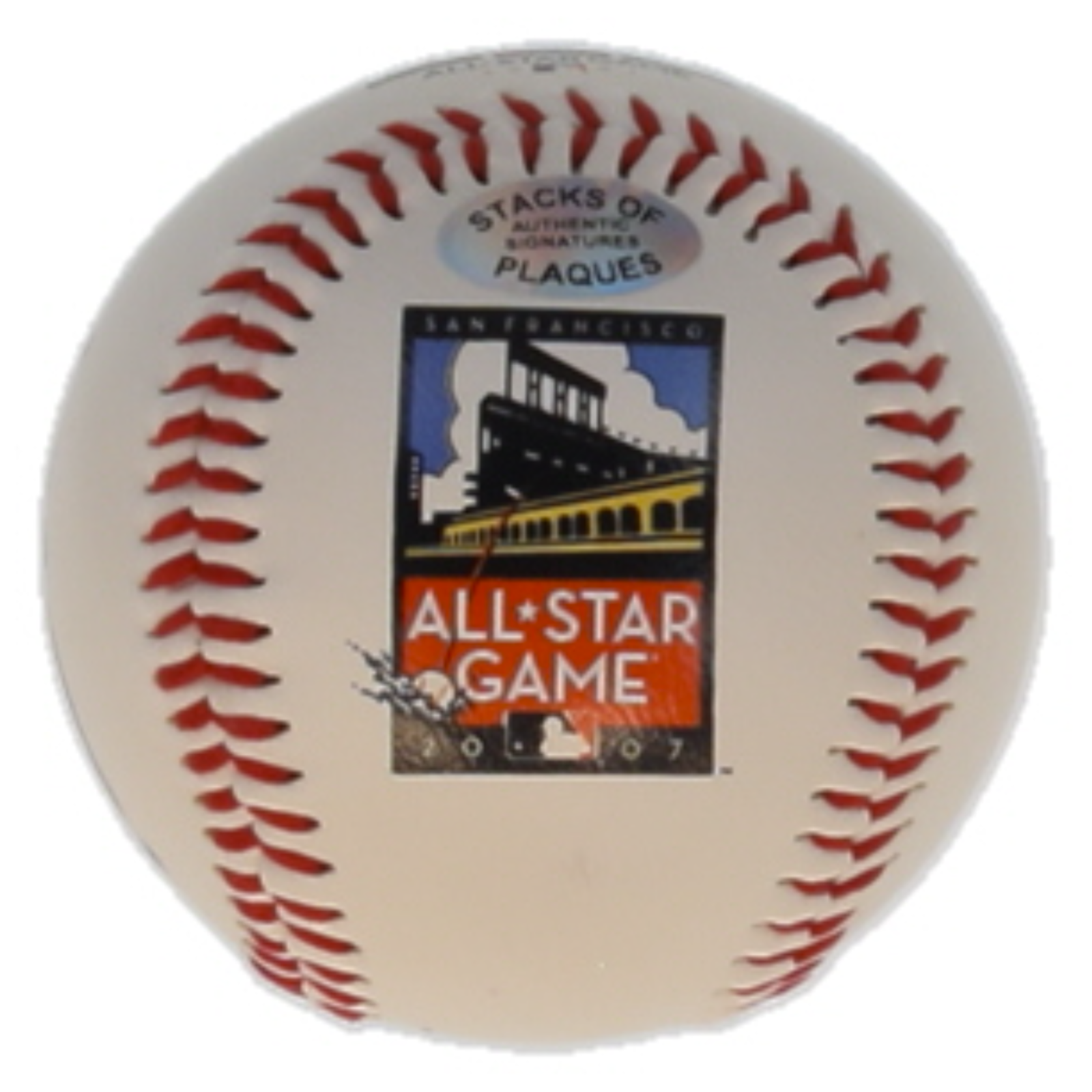Willie Mays Signed Baseball SOP 2007 All-Star Game Autographed Stacks of Plaques