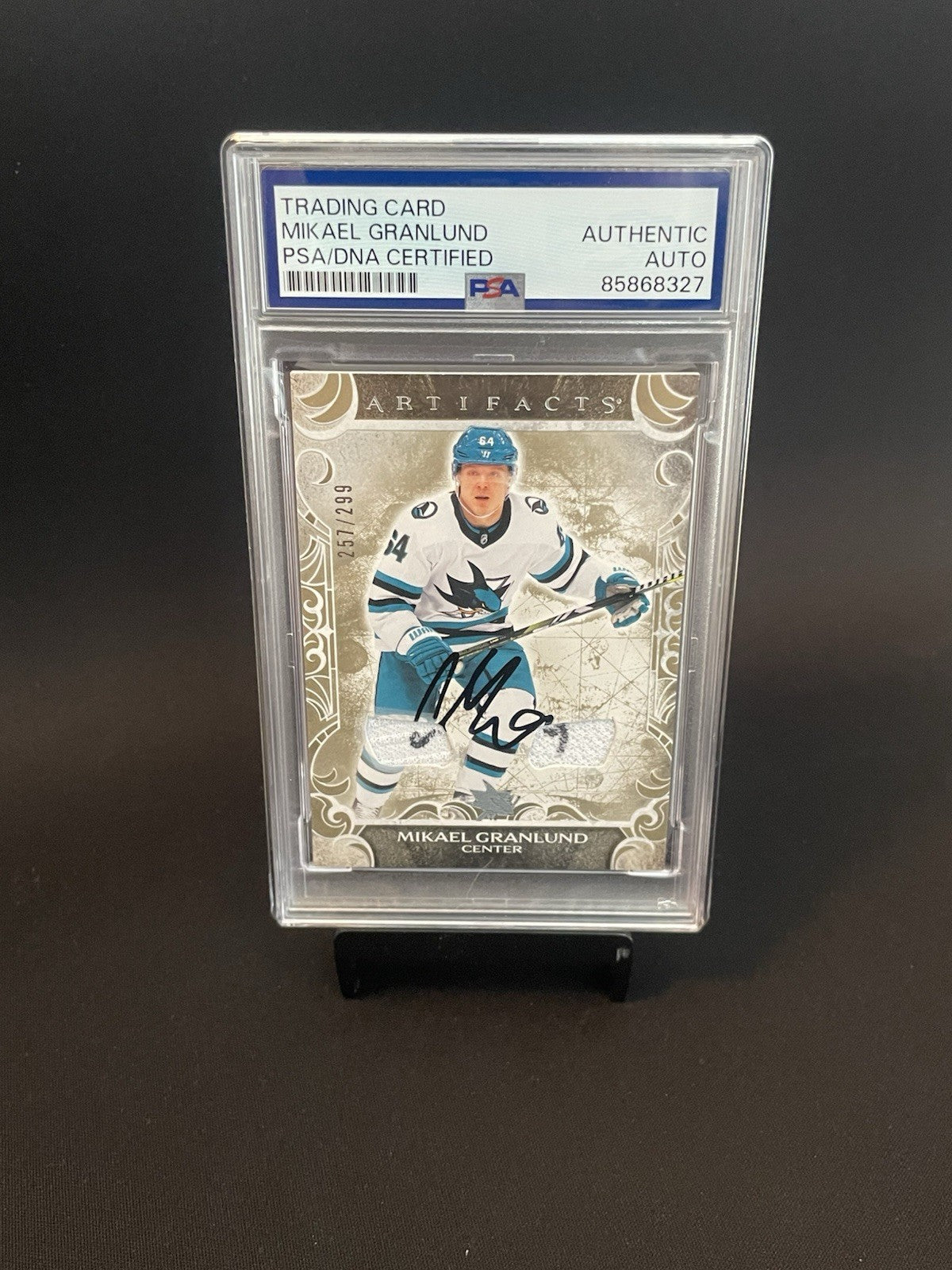 Mikael Granlund Signed 2024 UD Artifacts PSA Patch Auto #54 Autographed /299
