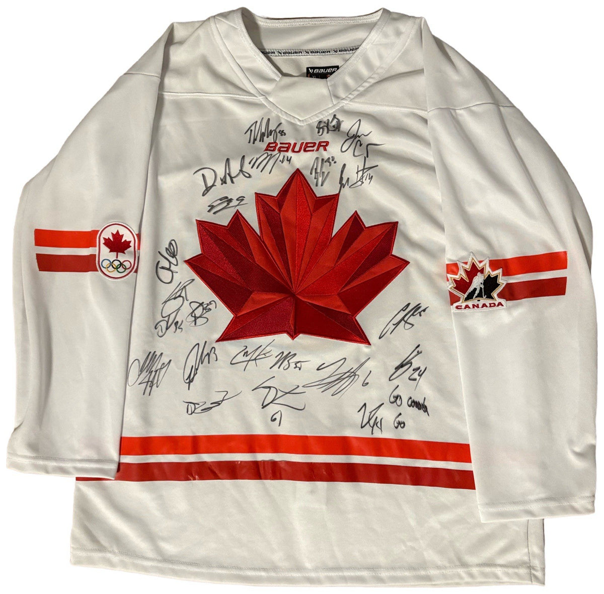 Team Canada Signed 2026 Olympic Jersey 22 Autographs Crosby McDavid Makar