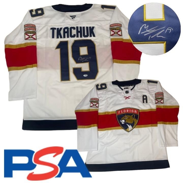 Matthew Tkachuk Signed Jersey PSA/DNA Autographed Florida Panthers