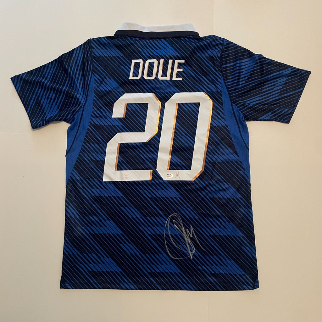 Desire Doue Signed Jersey PSA/DNA COA Autographed France World Cup Désiré Doué