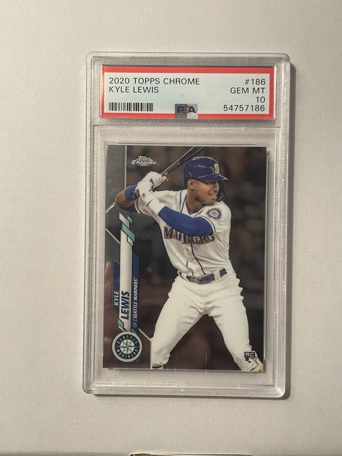 2020 Topps Chrome Kyle Lewis ROOKIE #186 PSA 10 GEM MINT