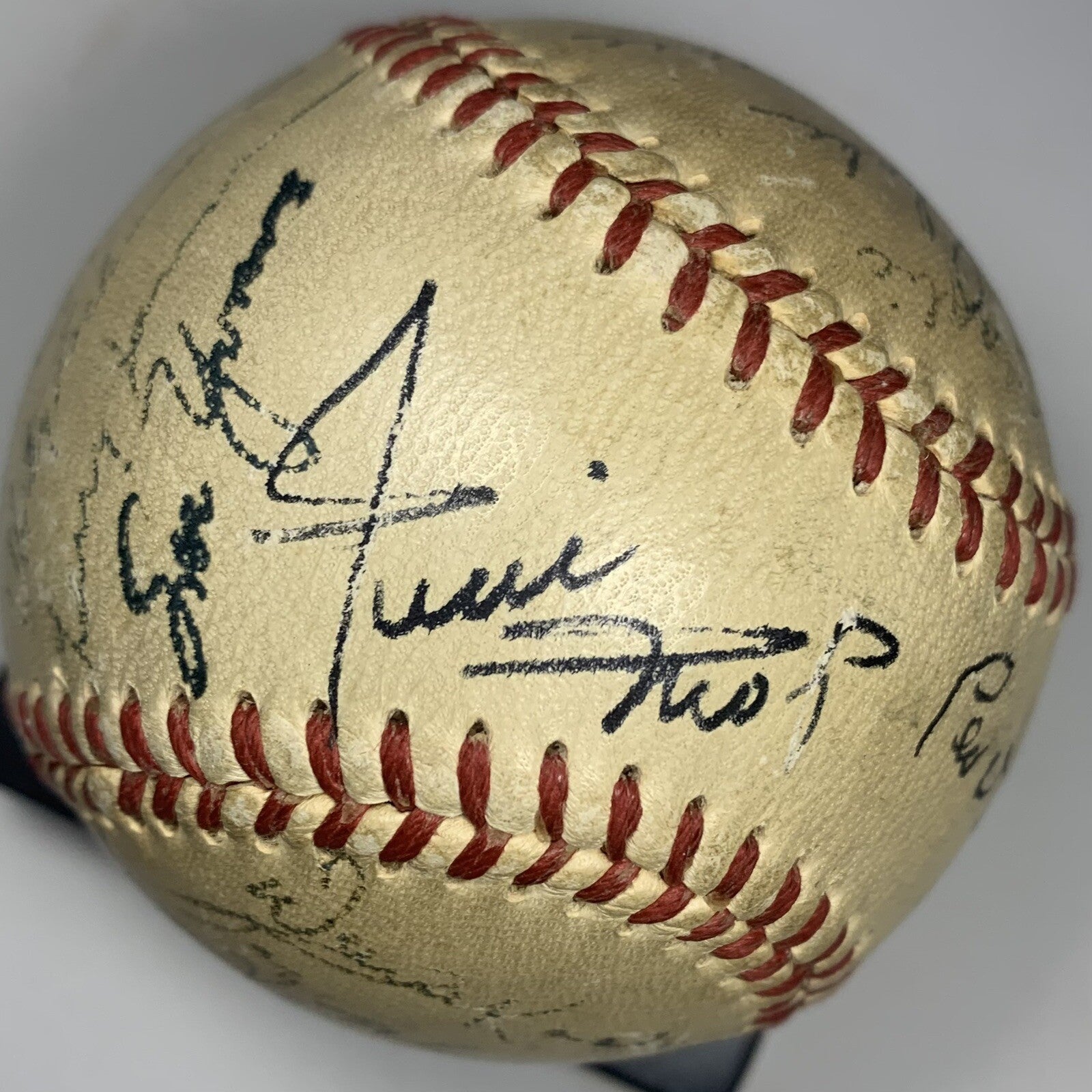 1950 New York Giants Team Signed Baseball PSA/DNA Autographed 27 Sigs with Mays