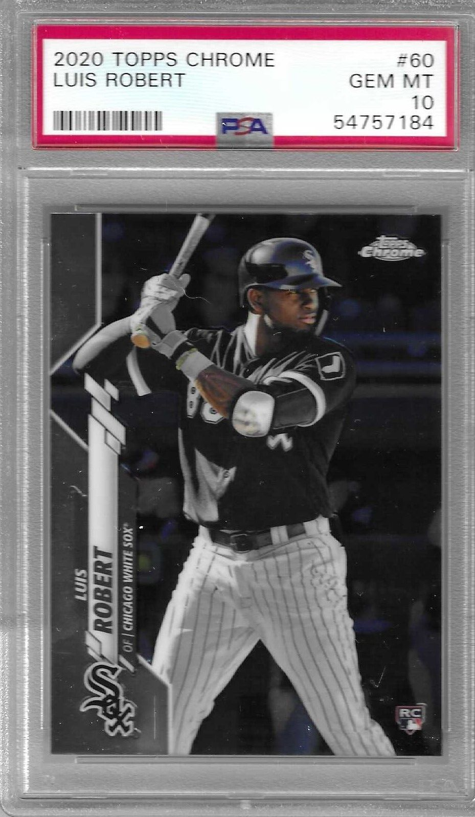 Luis Robert RC 2020 Topps Chrome #60 Chicago White Sox Rookie Gem Mint PSA 10