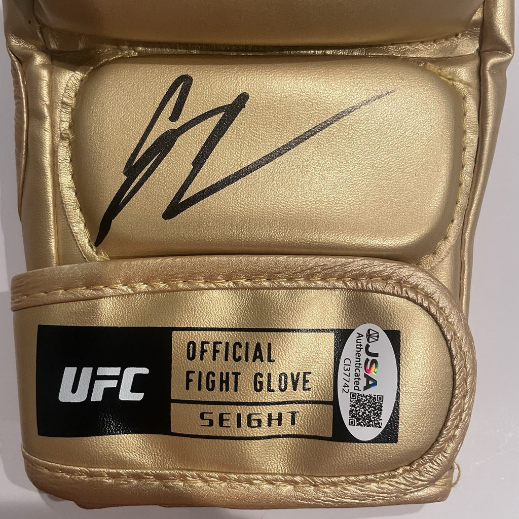 Donald Cerrone Signed Gold UFC Fight Glove JSA COA Autographed Cowboy Champ