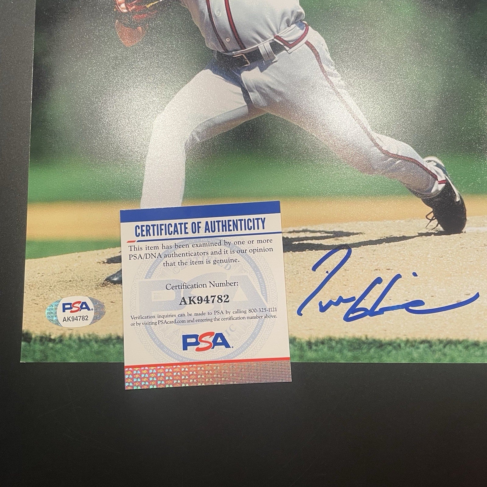 Tom Glavine Signed 8x10 Photo PSA/DNA Autographed Braves HOF