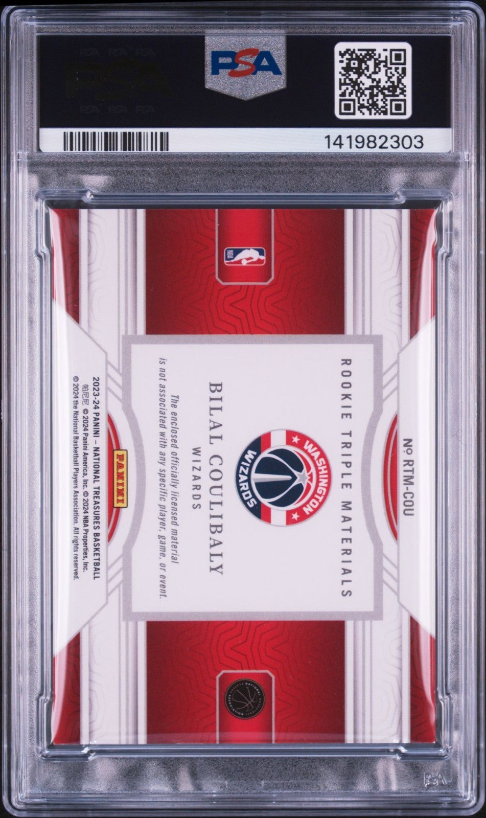 Bilal Coulibaly Signed 2023 National Treasures Rookie PSA Auto 10 #COU RPA