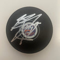 Mathew Barzal Signed New York Islanders Logo Puck PSA/DNA Autographed