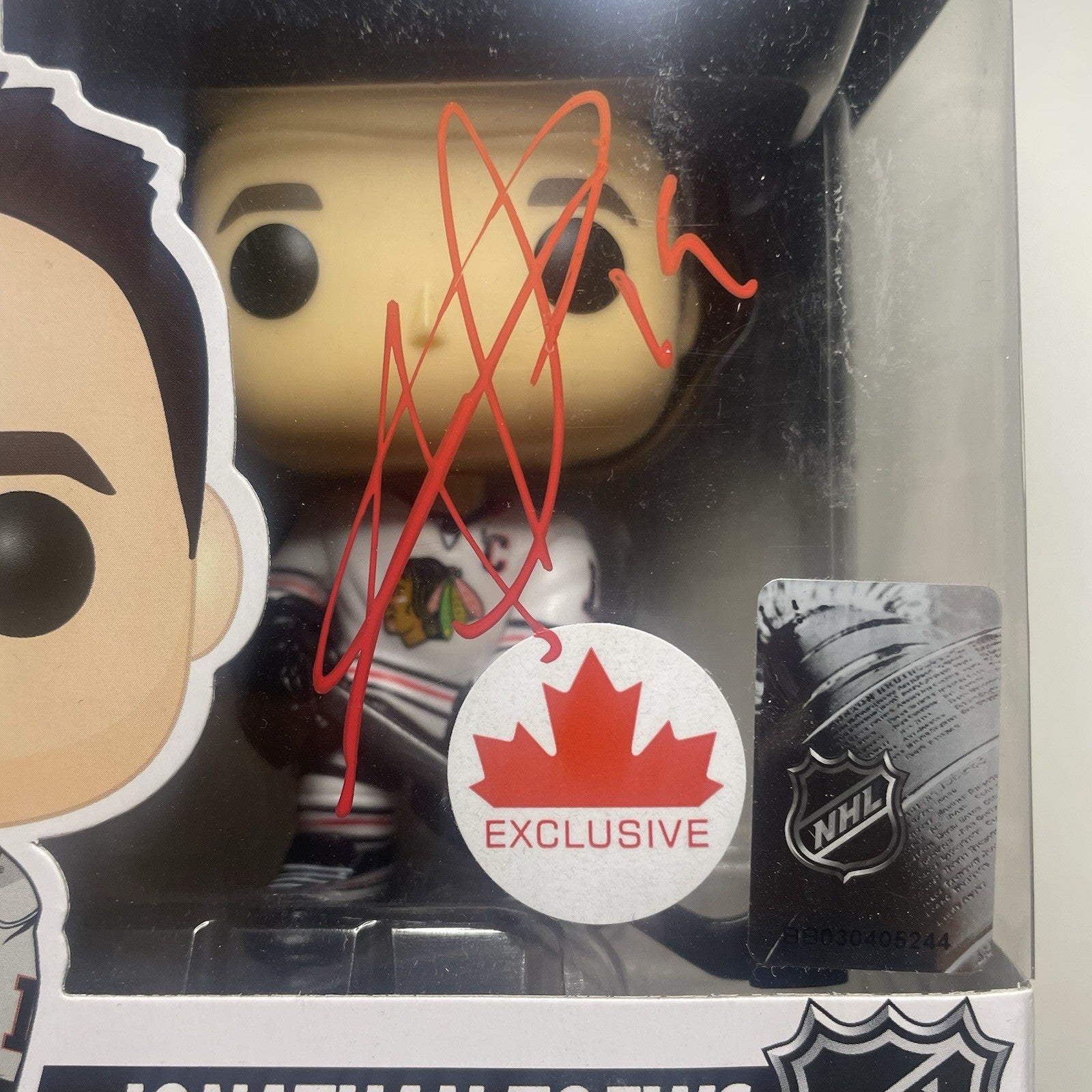 Jonathan Toews Signed Funko Pop! PSA/DNA COA Autographed CAN Exclusive See Pics
