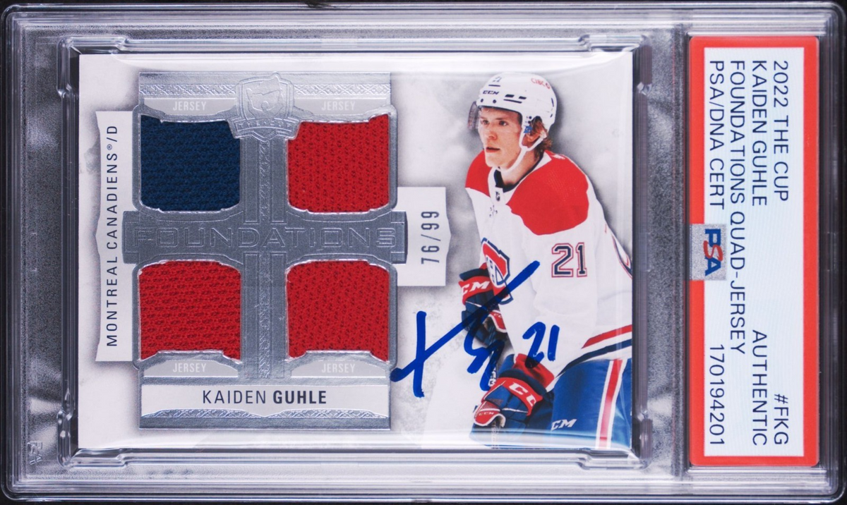 Kaiden Guhle Signed 2022 UD The Cup Foundations PSA/DNA Rookie Auto #FKG RPA /99