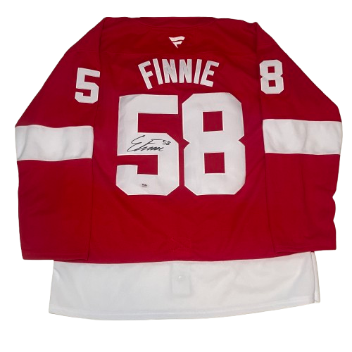 Emmitt Finnie Signed Jersey PSA/DNA Autographed Detroit Red Wings