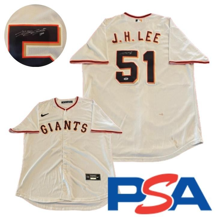 Jung Hoo JH Lee Signed Jersey PSA/DNA San Francisco Giants Autographed Stained