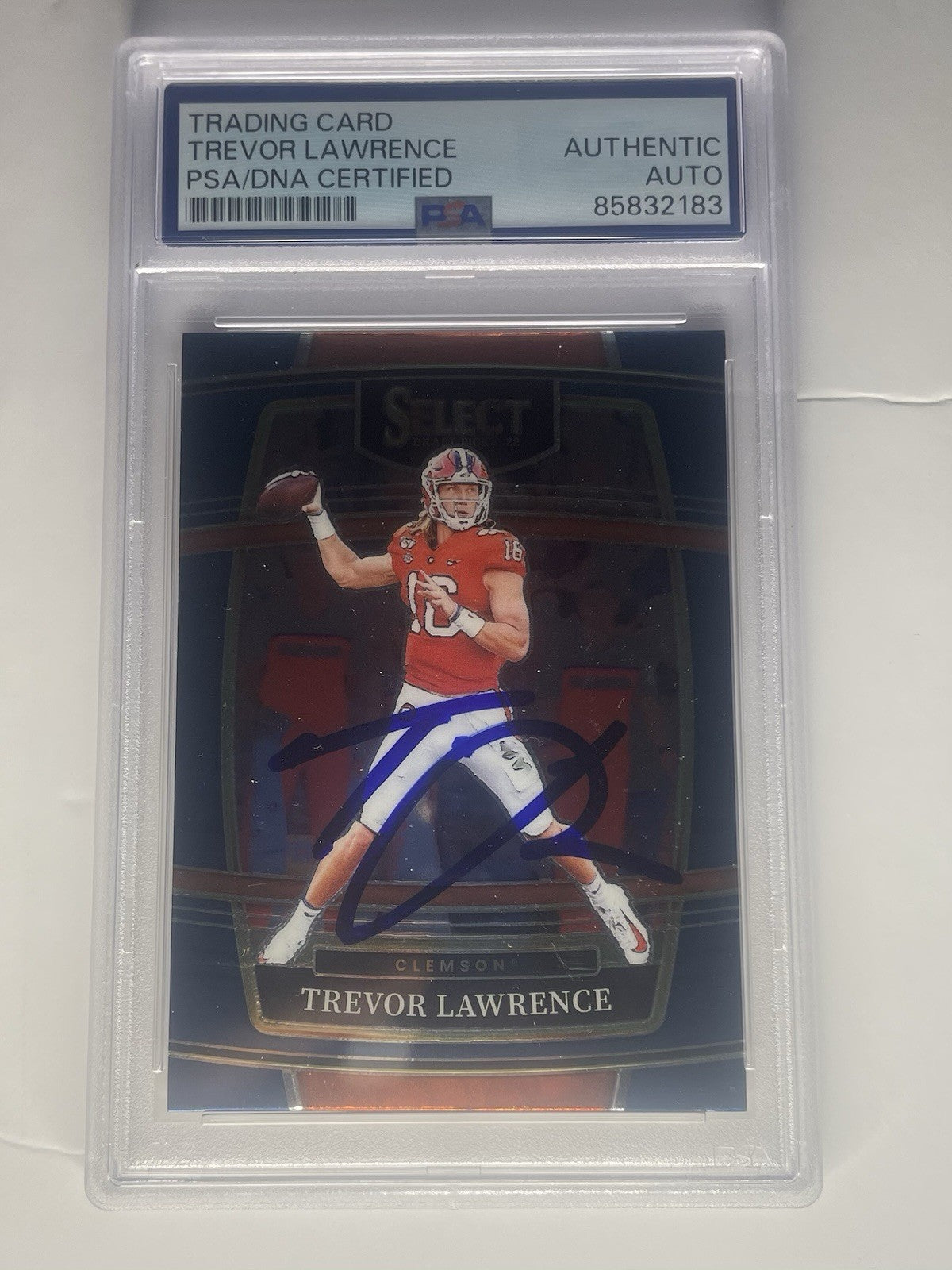 Trevor Lawrence Signed 2022 Panini Draft Picks Concourse PSA/DNA #39 Autographed