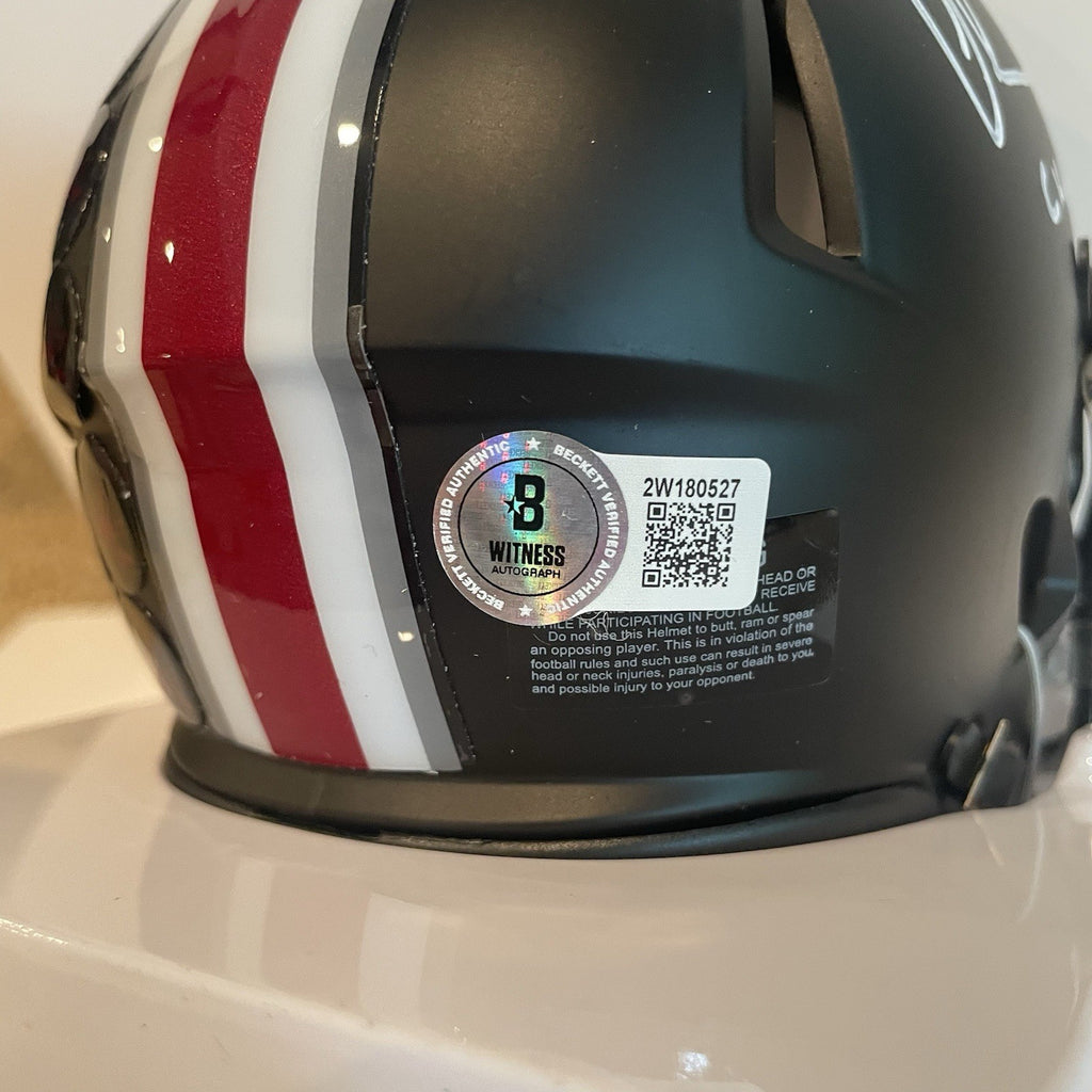 Orlando Pace Signed Ohio State Mini Helmet Beckett Witness Inscribed CHOF Auto