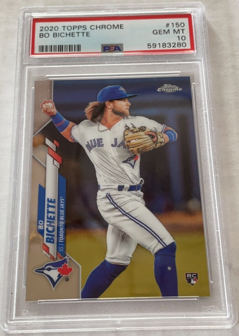 Bo Bichette RC 2020 Topps Chrome #150 Toronto Blue Jays Rookie Gem Mint PSA 10