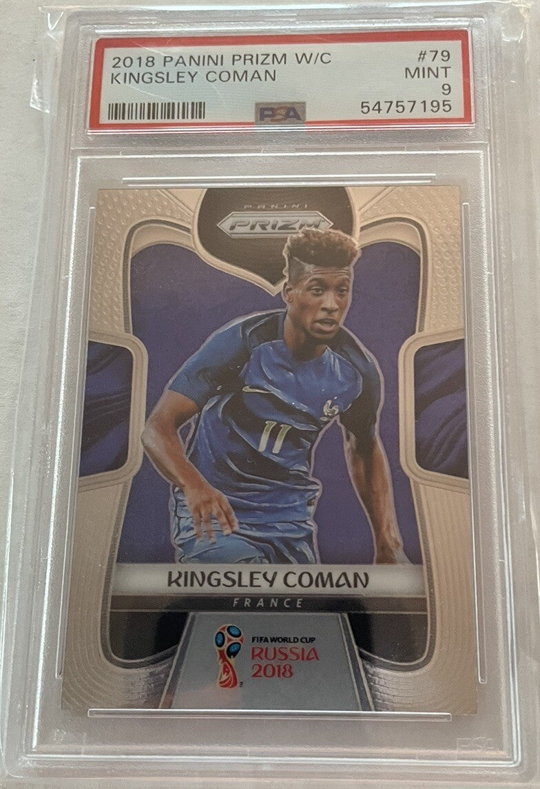 2018 Panini Prizm World Cup Kingsley Coman RC Rookie #79 PSA 9 France 🇫🇷