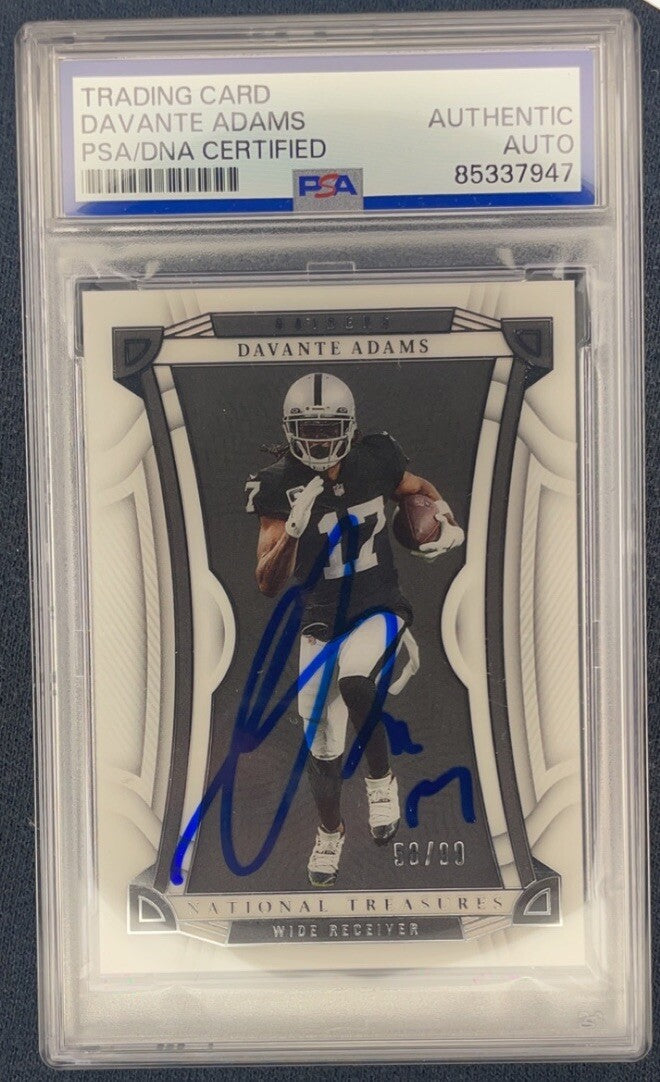 Davante Adams Signed 2022 Panini National Treasures NT #45 PSA/DNA Autographed