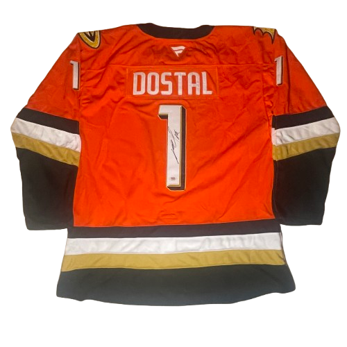 Lukas Dostal Signed Jersey PSA/DNA Autographed Anaheim Ducks
