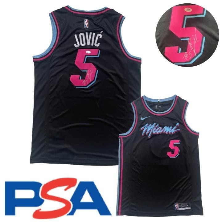 Nikola Jovic Signed Jersey PSA/DNA Autographed Miami Heat