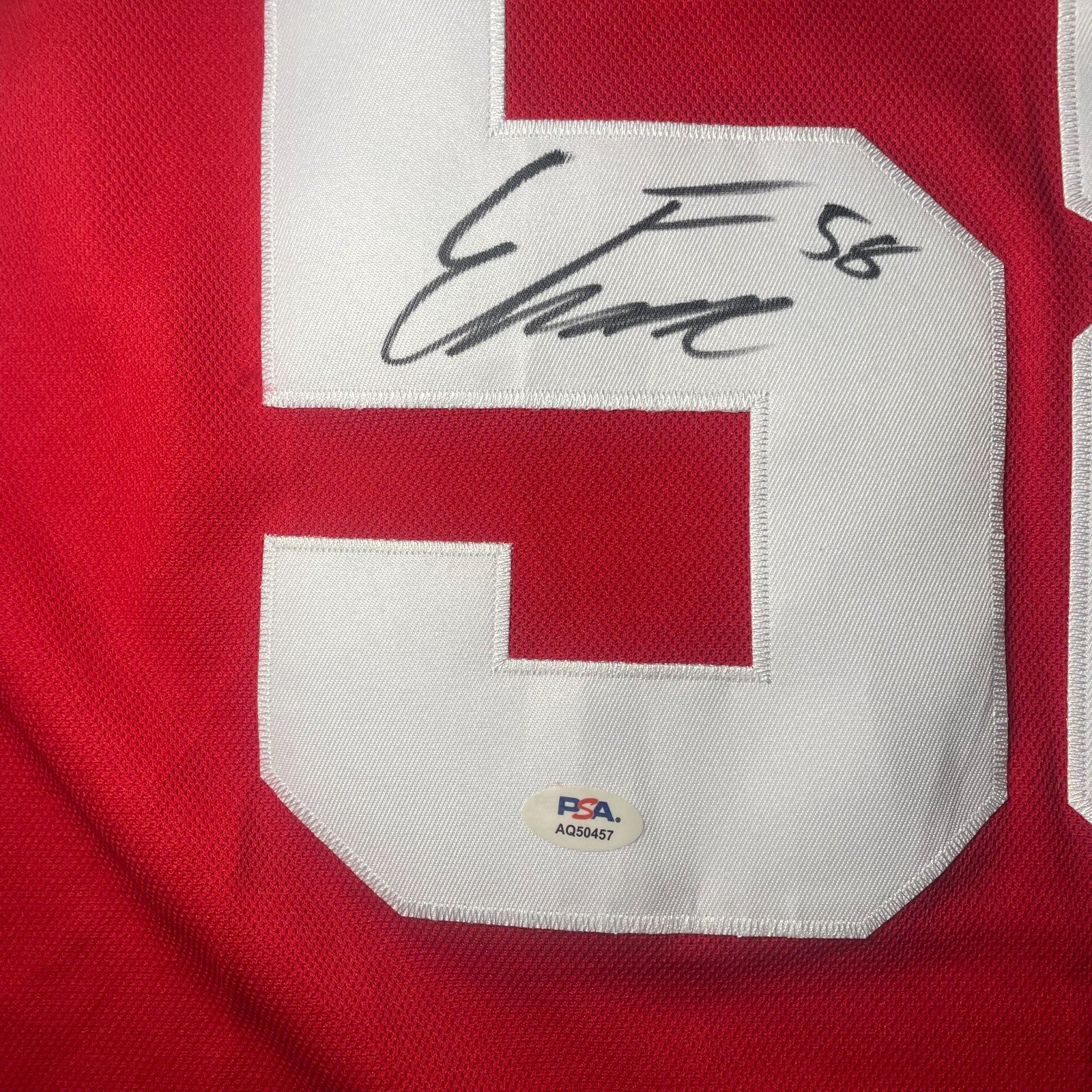 Emmitt Finnie Signed Jersey PSA/DNA Autographed Detroit Red Wings