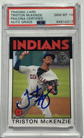 Triston McKenzie Signed 2021 Topps 1986 Series 2 RC PSA/DNA Auto 10 Autographed