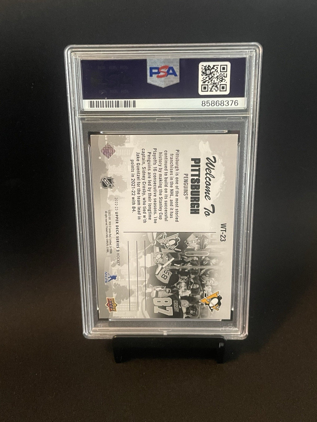 Stuart Skinner Signed Pittsburgh Penguins Team Card PSA Auto 10 #WT-23