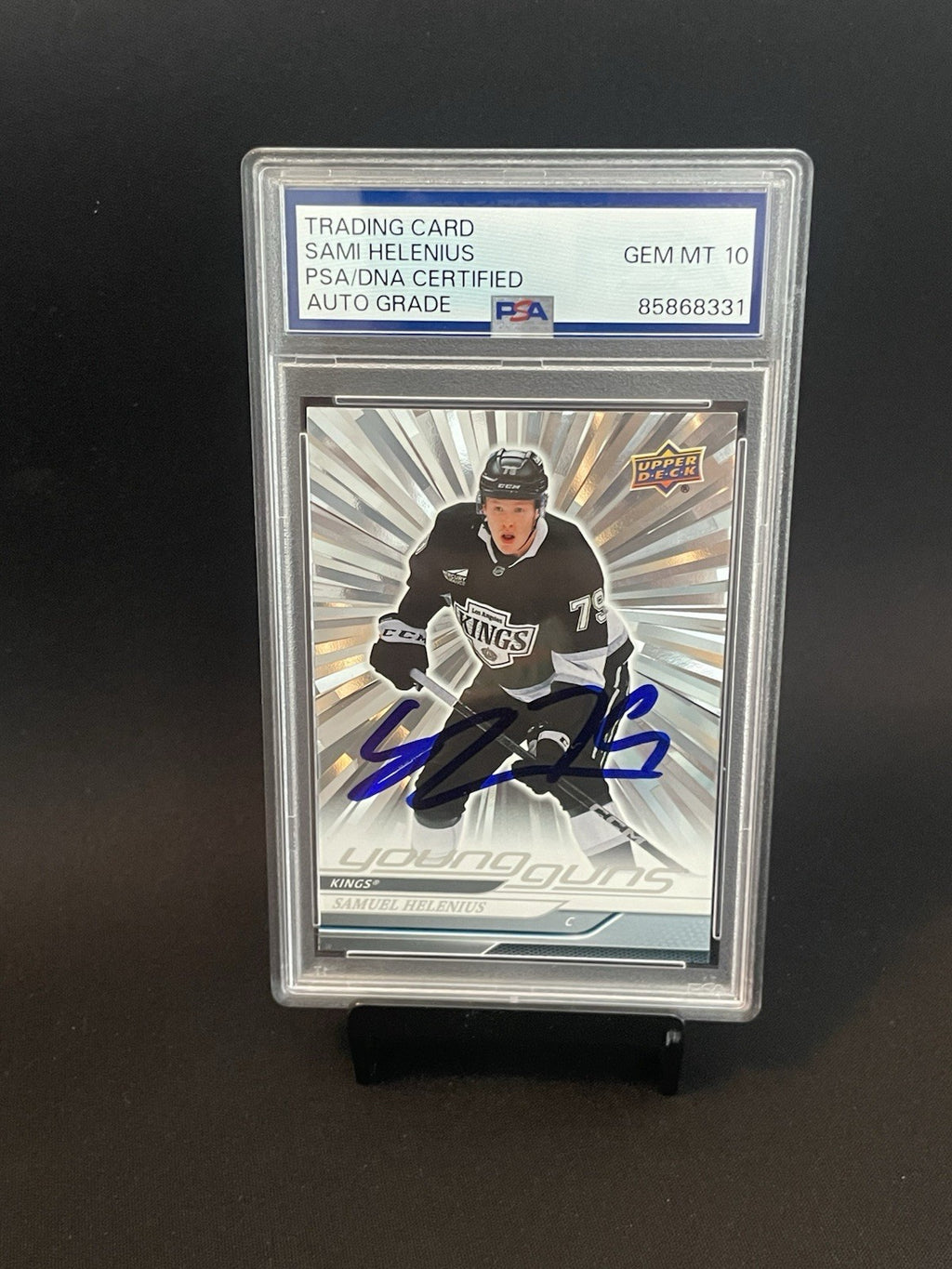 Samuel Helenius Signed 2024 Young Guns Outburst #719 PSA Auto 10 Autographed RC