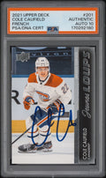 Cole Caufield Signed 2021 UD French Young Guns PSA/DNA Rookie Auto 10 #201