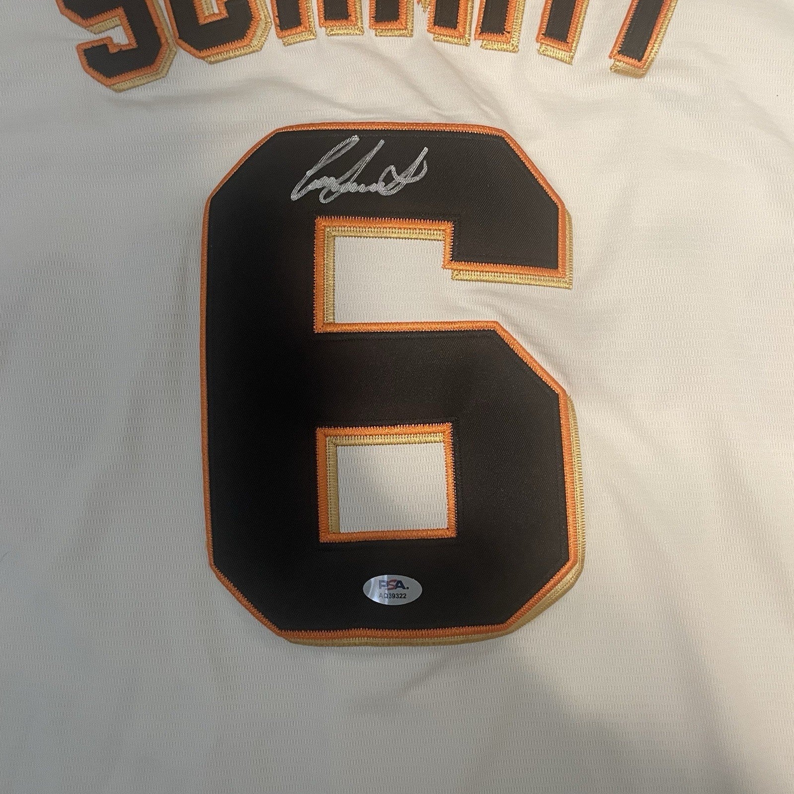 Casey Schmitt Signed Jersey PSA/DNA San Francisco Giants Autographed SF Rookie 6