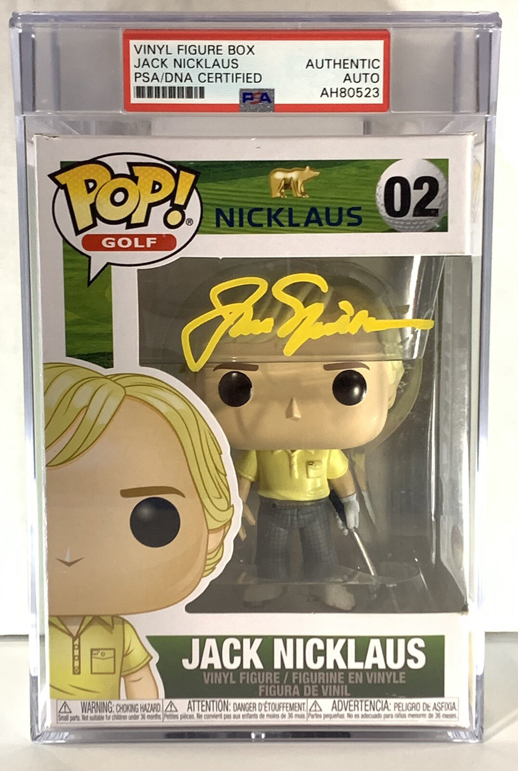Jack Nicklaus Signed Funko POP! PSA/DNA Letter Encapsulated Autographed Golf