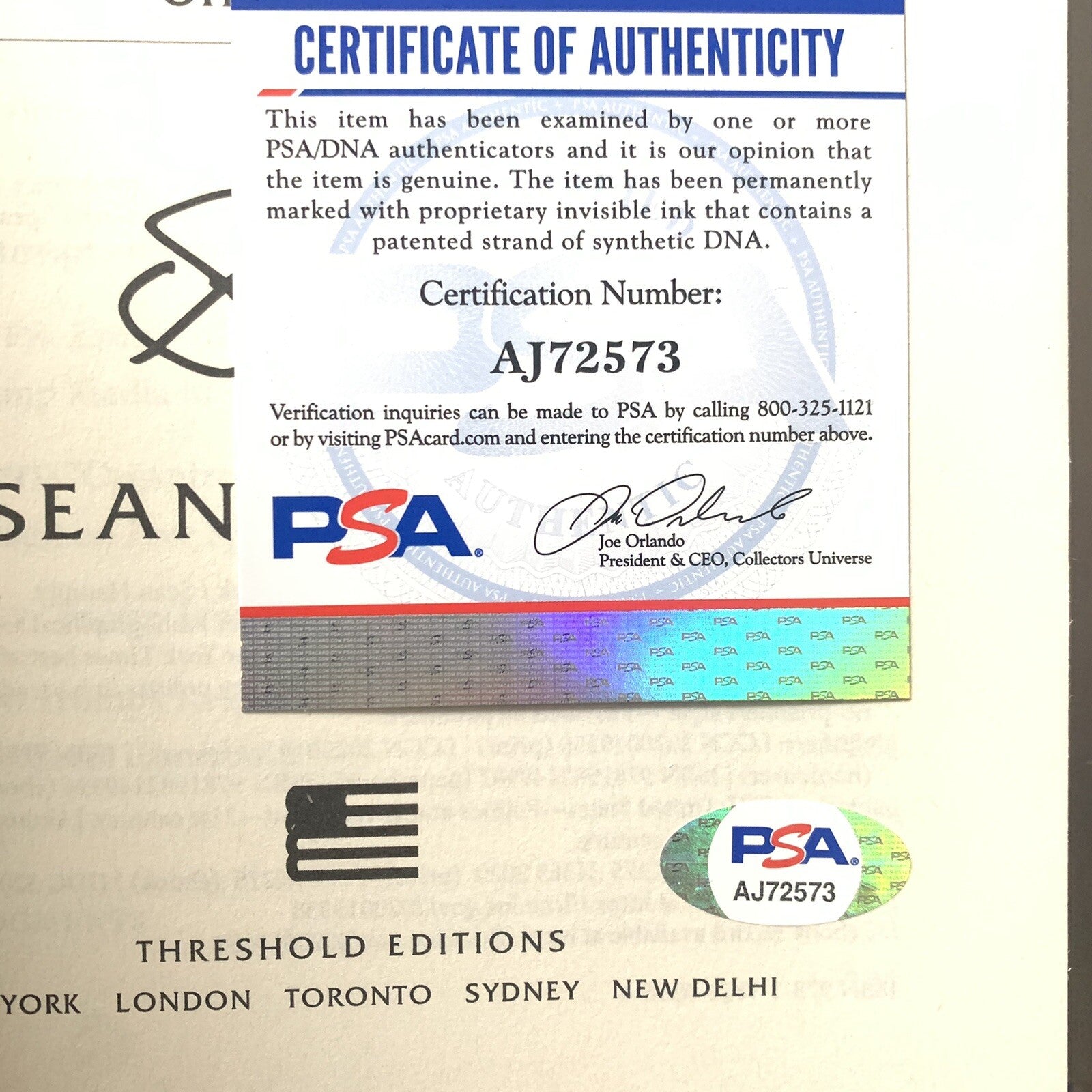 Sean Hannity Signed Book Live Free Or Die PSA/DNA Fox Republican Autographed