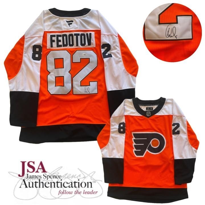 Ivan Fedotov Signed Jersey JSA COA Philadelphia Flyers Autographed