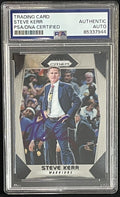 Steve Kerr Signed 2017-18 Panini Prizm #50 PSA/DNA Autographed Warriors