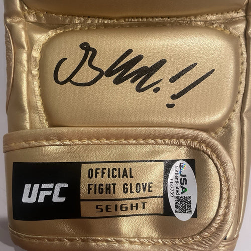 Brandon Moreno Signed UFC Gold Champ Fight Glove JSA COA Autographed