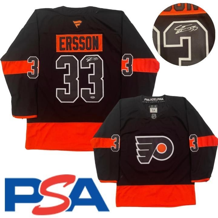 Samuel Ersson Signed Jersey PSA/DNA Autographed Philadelphia Flyers