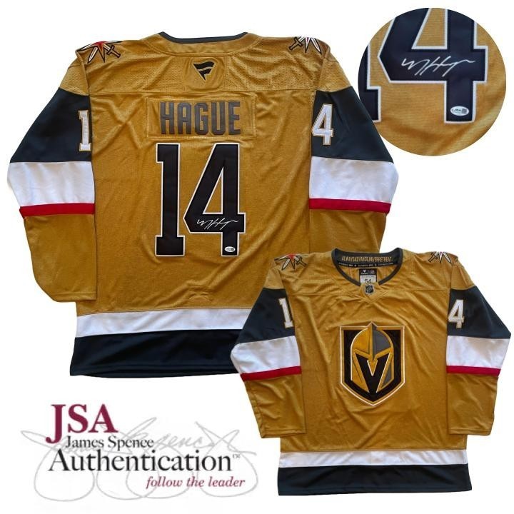 Nicolas Hague Signed Jersey JSA COA Vegas Golden Knights Autographed