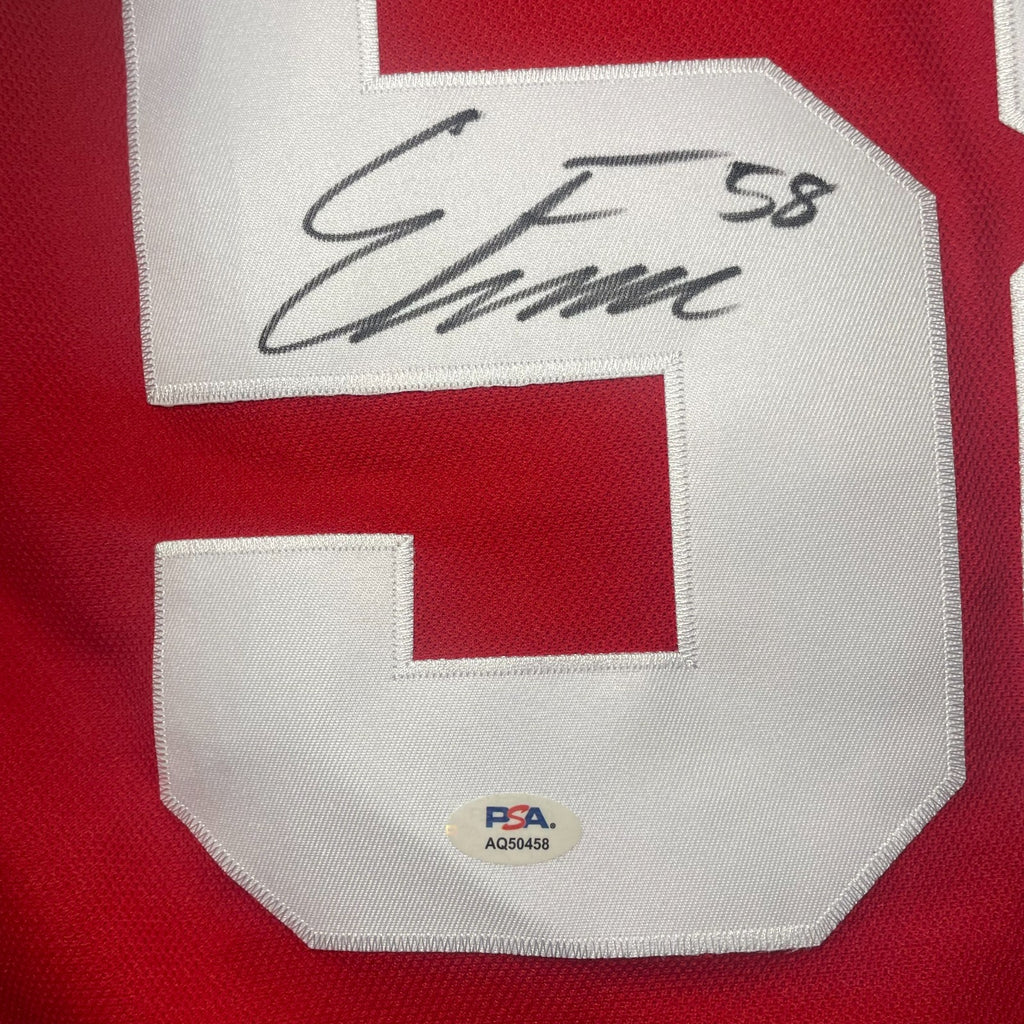Emmitt Finnie Signed Jersey PSA/DNA Autographed Detroit Red Wings