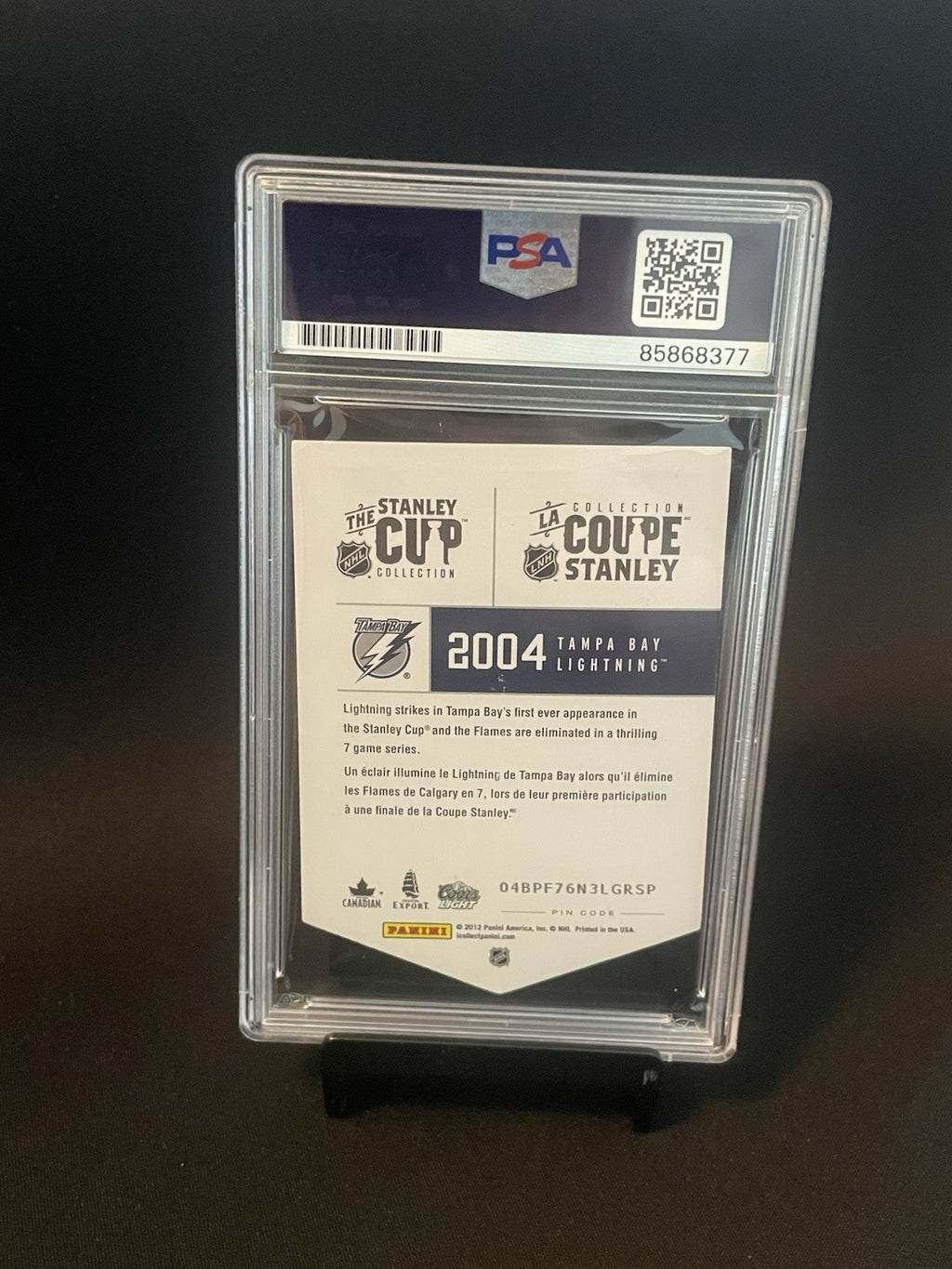 Martin St. Louis Signed 2012 Panini Molson Stanley Cup PSA Auto 10 Autographed