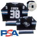 Liam O’Brien Signed Jersey PSA/DNA Autographed Utah Mammoth Inscribed Spicy Tuna