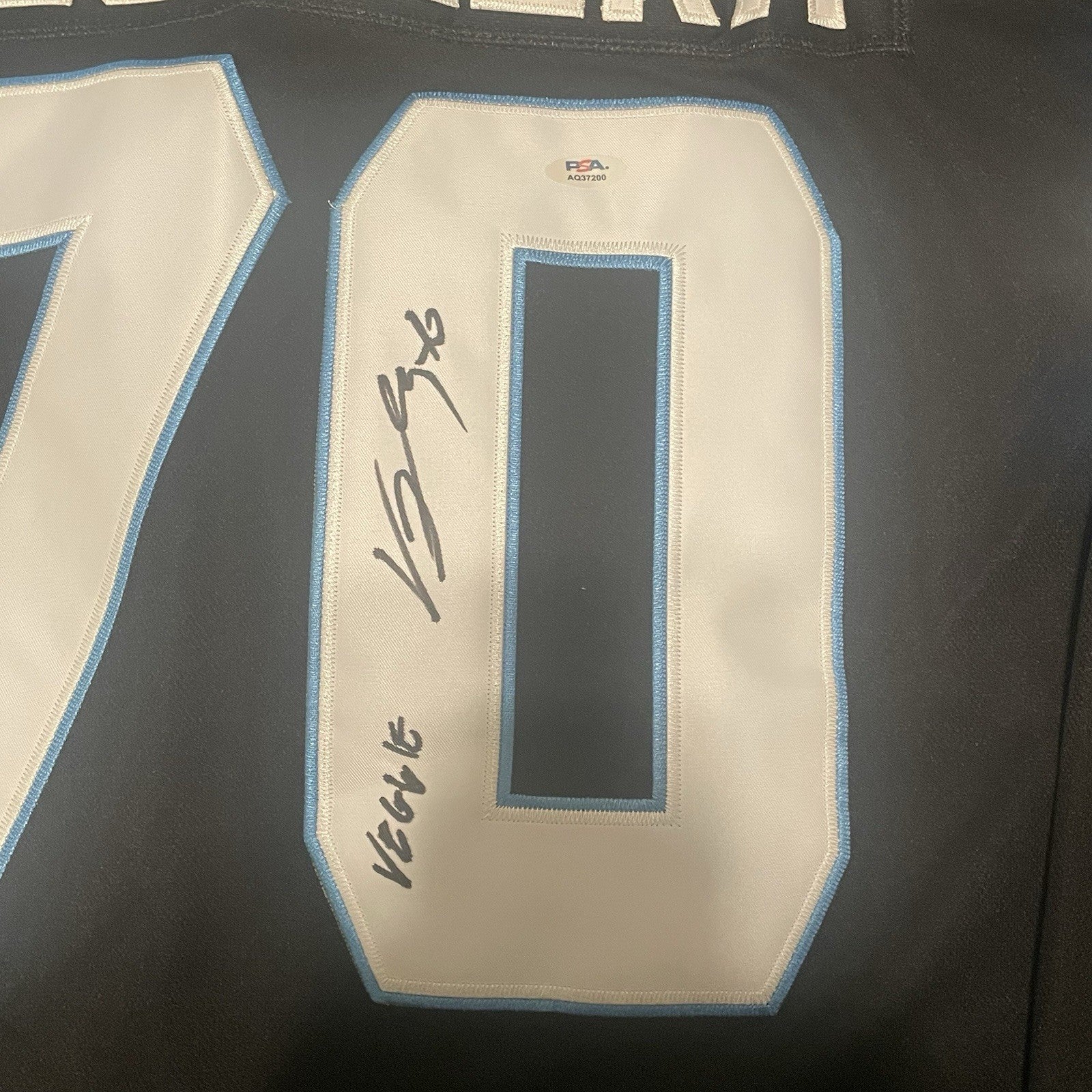 Karel Vejmelka Signed Jersey PSA/DNA Autographed Utah Mammoth Inscribed Veggie