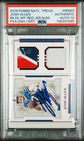 Josh Allen Signed 2018 National Treasures Rookie Dual Materials PSA/DNA Auto 10